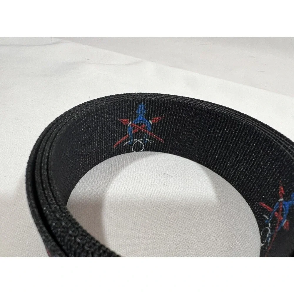 Thomas Bates Belt Small Nautical Print Nylon Casual Preppy